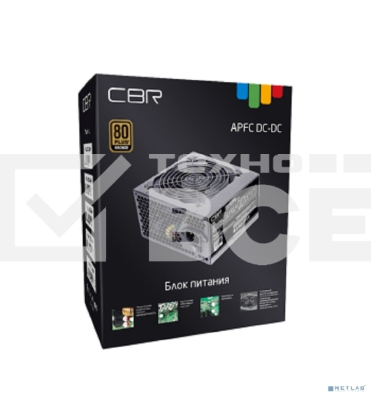 Блок питания CBR PSU-ATX400-12GM, 400W. 400Вт, 80 PLUS Bronze, 120мм, черный