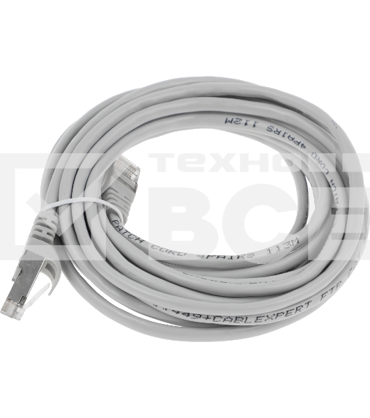 Патч-корд Premier PP22-5m 1000Гбит/с FTP 4 пары cat.5E CCA molded 5м серый RJ-45 (m)-RJ-45 (m)