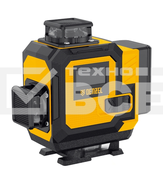 Лазерный уровень мультипризменный DLV-360-4C, 30 м, зеленый луч, Li-Ion 2,4 Aч, кейс Denzel