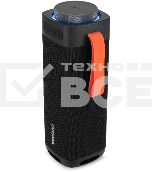 Портативная колонка Digma D-PS1522 черный 60W 2.0 BT 10м 3000mAh (PS1522B)