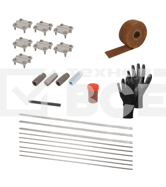 Комплект заземления Rexant с заострением 3х3м