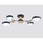 Светильник Ambrella light FL4860/4 BK/WD черный/дерево 60W 3000-6000K 700*400*120 (без ПДУ), фото7