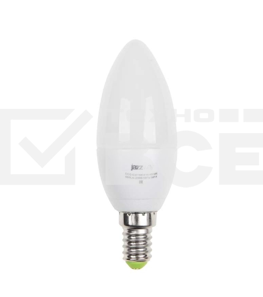 Лампа светодиодная PLED-ECO-C37 5Вт свеча 4000К белый E14 400лм 220-240В JazzWay 1036865A