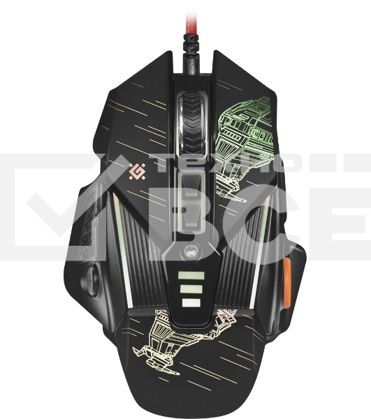 Мышь проводная Defender sTarx GM-390L черный, 3200 dpi, USB, кнопки - 8