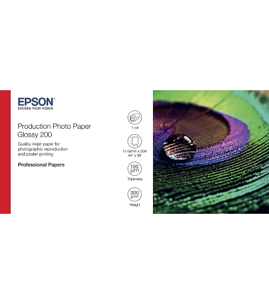 Фотобумага EPSON PROD PHOTO PAPER GLOSSY 200 44' X 30,5M