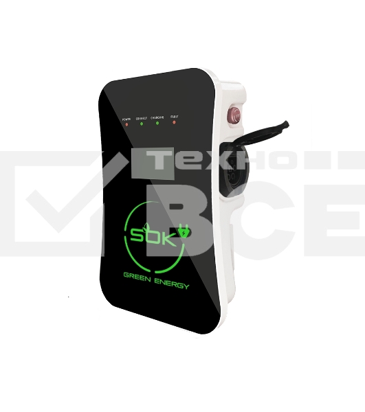 Зарядная станция S'OK Green Energy M3W Series Wallbox EV Charger SM3W10732542-0, 1-фаза, 7кВт (32А/ 220В), ocpp 1.6j, ip54
