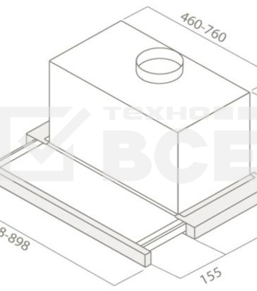 Вытяжка встраиваемая Elica Elite 14 Lux GRVT/A/60 черный управление: кнопочное (1 мотор)