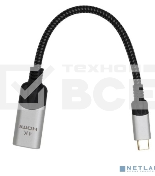 Адаптер USB 3.1 Type-Cm --> HDMI A(f) 4K@60Hz, 0.15m,Alum,VCOM