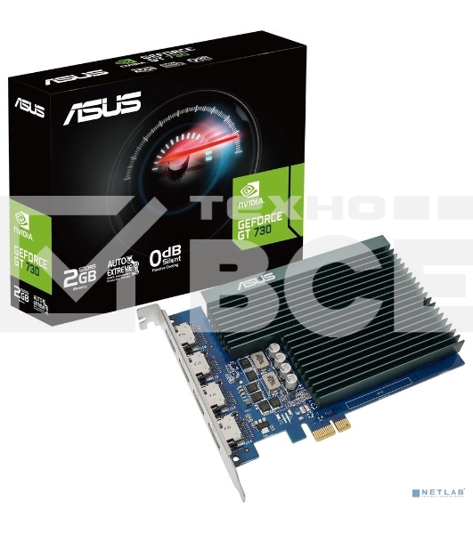 Видеокарта Asus GT730-4H-SL-2GD5 NVIDIA GeForce GT 730 2Gb GDDR5 902/5010 HDMIx4 HDCP Ret