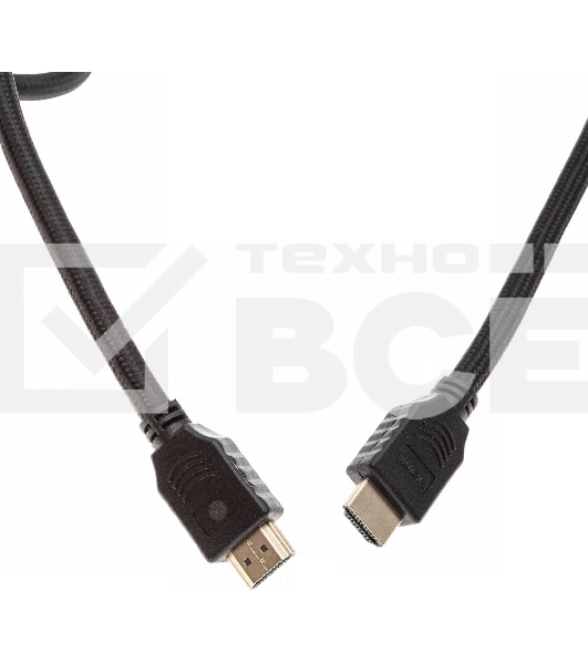 Кабель аудио-видео Cactus CS-HDMI.2-2 HDMI (m)/HDMI (m) 2м. Позолоченные контакты черный