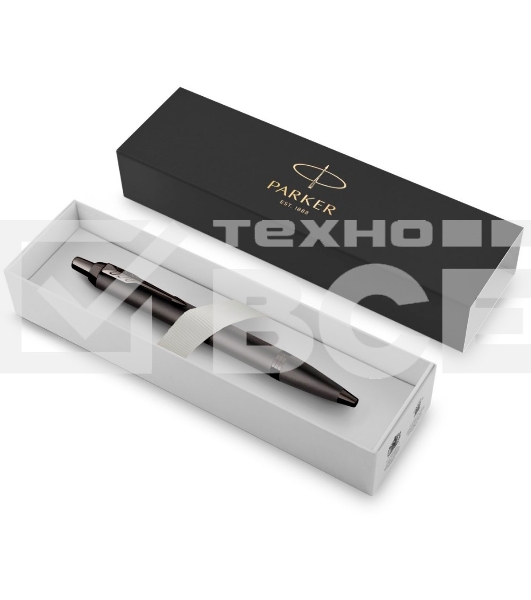 Ручка шариковая Parker IM Monochrome K328 (CW2172961) Gun Metal M син. черн. подар.кор.
