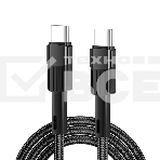 Кабель Rexant Type-C – Type-C, 5A, 100Вт, 1м, в черной нейлоновой оплетке, фото 1