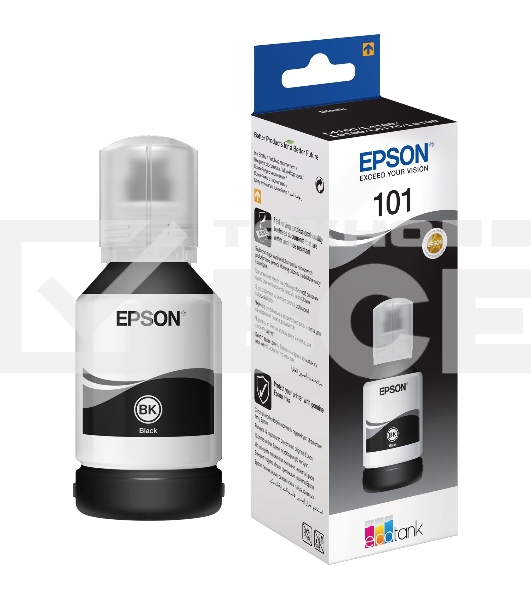 Картридж струйный Epson L101 C13T03V14A черный (127мл) для Epson L4150/L4160/L6160/L6170/L6190