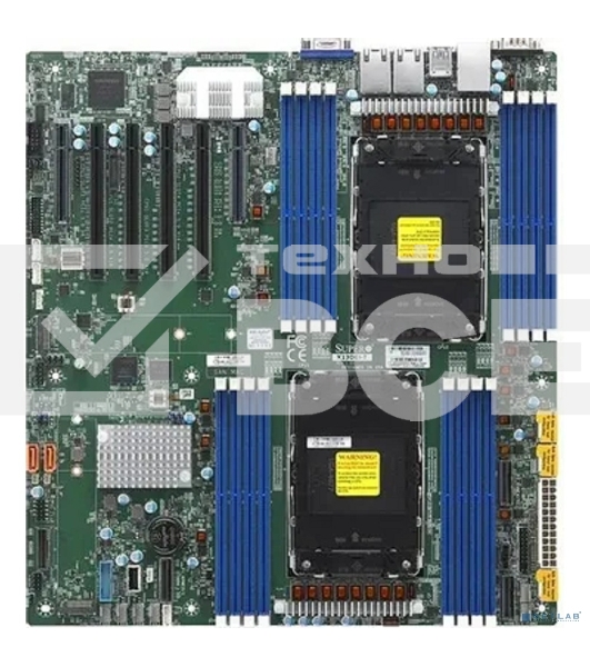 Материнская плата Supermicro MBD-X13DEI-T-B, 2xLGA4677, Intel C741, 16xDDR5, 8xSATA, 2xM.2, 4xPCIe 5.0 x16, 2xPCIe 5.0 x8, 1xVGA, 2x10Gb LAN, 1x1Gb LAN, 1xUSB 2.0, 4xUSB 3.2 Gen 1, E-ATX