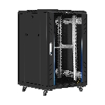Шкаф телекоммуникационный 19' напольный 18U ExeGate EC-FS-18U.600.800.G.BLACK (19”, 18U, 600x800x987mm (ШхГхВ), передняя дверь закаленное стекло, задняя перфорированная дверь, съемные боковые панели, пыле- и влагозащита IP20, встроенный вентиляционный модуль, 1 полка в комплекте, черный RAL 9004, 3 коробки), фото8