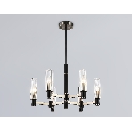 Люстра Ambrella light LH55501/6 SN/BK/CL сатин никель/черный/прозрачный E14*6 max 40W D570*760, фото7