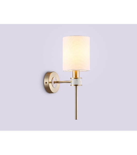 Настенный светильник Ambrella light LH72375 DBS/WH темная латунь/белый E14 max 40W 190*120*370