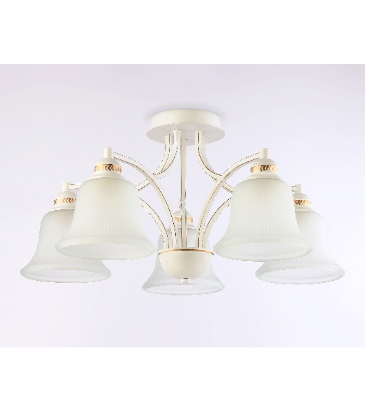 Светильник Ambrella light TR3050/5 WH/GD/FR белый/золото/белый матовый E27/5 max 40W D630*320