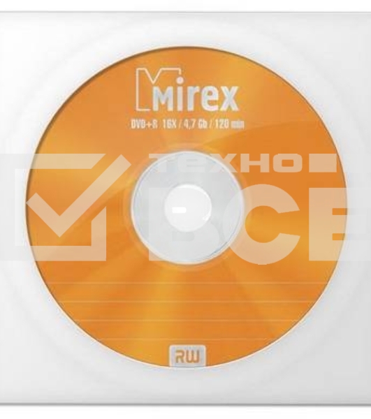 Диск DVD+R Mirex 4.7 Gb, 16x, Бум.конверт (1), (1/600)