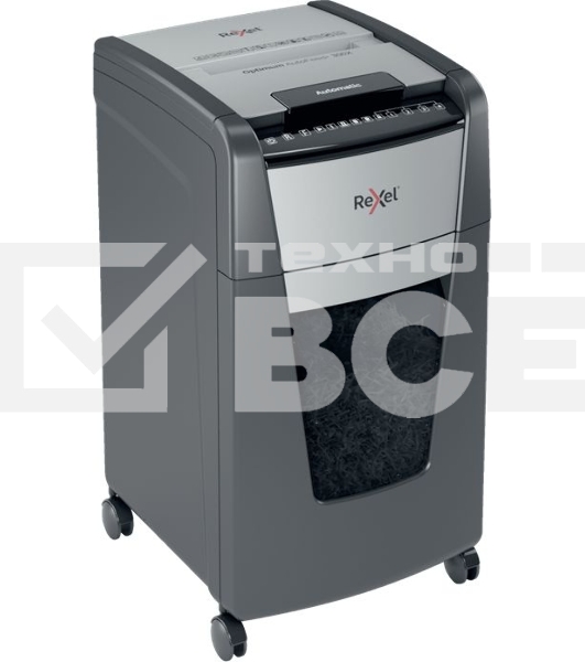 Шредер Rexel Optimum AutoFeed 300X черный с автоподачей (секр.P-4)/фрагменты/300лист./60лтр./скрепки/скобы/пл.карты