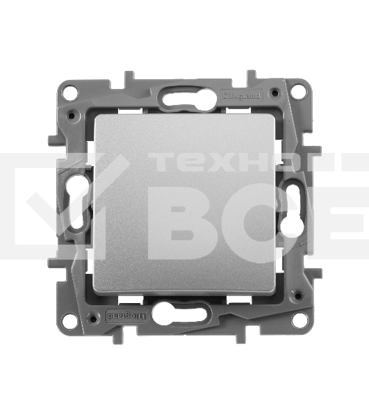 Переключатель одноклавишный, автоматические клеммы, Etika, 10AX, 250В~, алюминий