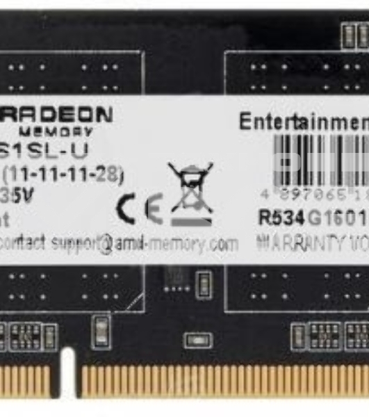 Оперативная память AMD Radeon R5, DDR3L, 4GB (1x4GB), 1600MHz, CL11, SO-DIMM