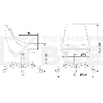 Кресло Бюрократ CH-340M бордовый Velvet 09 крестовина металл, фото3