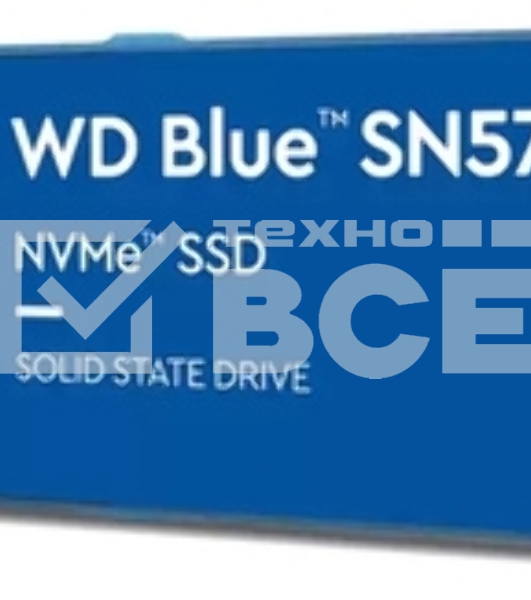 Накопитель SSD WD Blue SN570 WDS250G3B0C, 250Gb, PCIe 3.0 x4, M.2 2280, NVMe, R/W 3300/1200