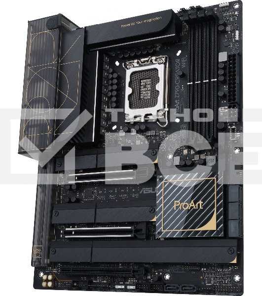 Материнская плата ASUS ProArt Z790-Creator WiFi, LGA 1700, Intel Z790, 4xDDR5, 8xSATA, 4xM.2, 1xPCIe 4.0 x4, 1xPCIe 5.0 x8, 1xPCIe 5.0 x16, 2xUSB-C Thunderbolt 4, 1xHDMI, 2xUSB-C, 2x 10Gb LAN, 6xUSB-A 3.2 Gen 2, 5x3.5 мм, 7.1, ATX