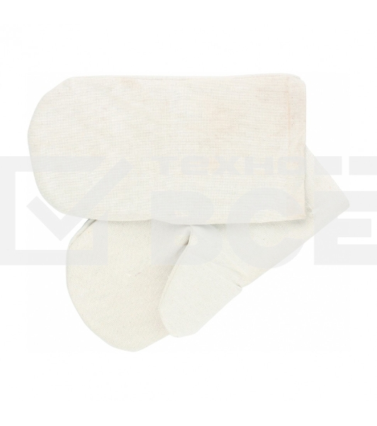 Рукавицы специальные Сибртех х/б с двойным наладонником, 1 размер