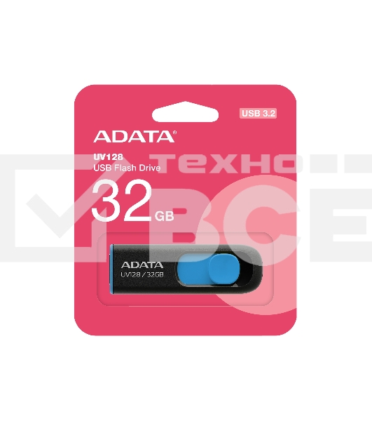 Флеш диск AData 32Gb UV128 AUV128-32G-RBE USB3.0 синий/черный