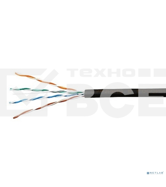 Кабель SkyNet Light UTP outdoor 4x2x0,46, медный, FLUKE TEST, кат.5e, однож., 100 м, box, черный