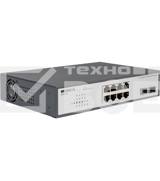 Неуправляемый PoE-коммутатор ORIGO Unmanaged Switch 8x1000Base-T PoE, 2x1000Base-X SFP, PoE Budget 120W, 19