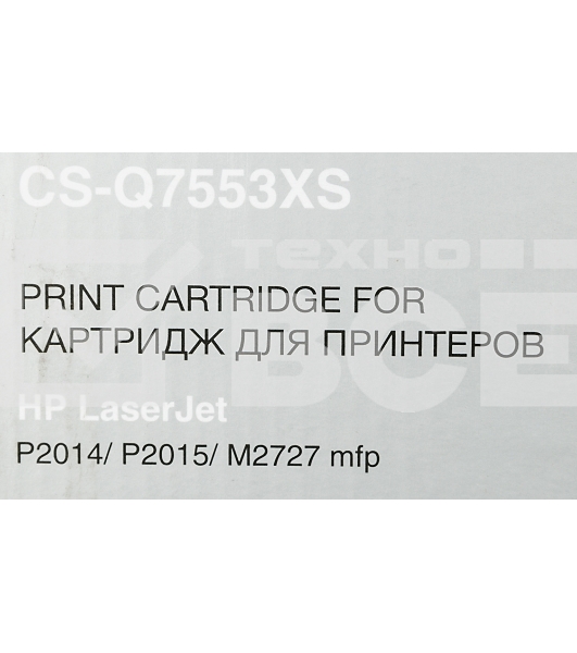 Картридж лазерный Cactus CS-Q7553XS черный (7000 стр.) для HP P2014/P2015/M2727