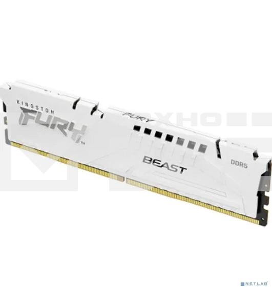 Оперативная память Kingston Fury Beast, DDR5, 32GB (1x32GB), 6000MHz, CL36, с радиатором, белый