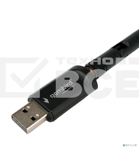 Сетевой адаптер Wi-Fi+Bluetooth Gembird WNP-UA-019, двухдиапазонный с антенной, 600Мбит, USB, 802.11b/a/g/n/a
