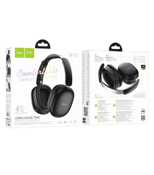 Полноразмерная гарнитура беспроводная Hoco W73, черный