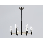 Люстра Ambrella light LH55501/6 SN/BK/CL сатин никель/черный/прозрачный E14*6 max 40W D570*760, фото6