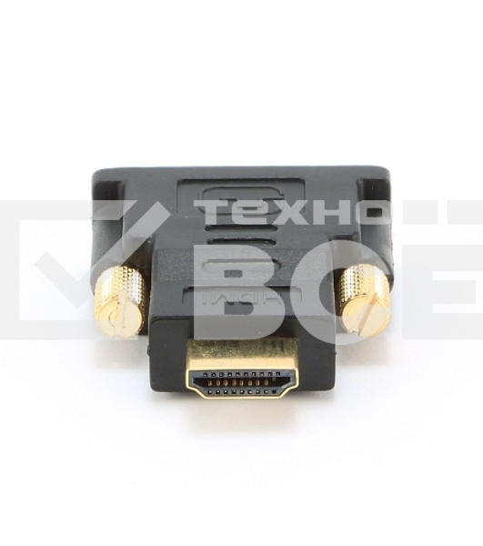 Адаптер (переходник) Gembird  HDMI-DVI A-HDMI-DVI-1, 19M/19M, золотые разъемы, пакет 