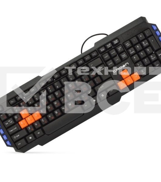 Клавиатура CROWN CMK-483 проводная, USB, черный