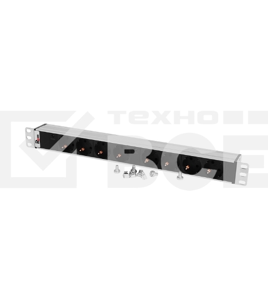 Блок розеток Rem-32 с инд., 8 Schuko, 32A, алюм., 19