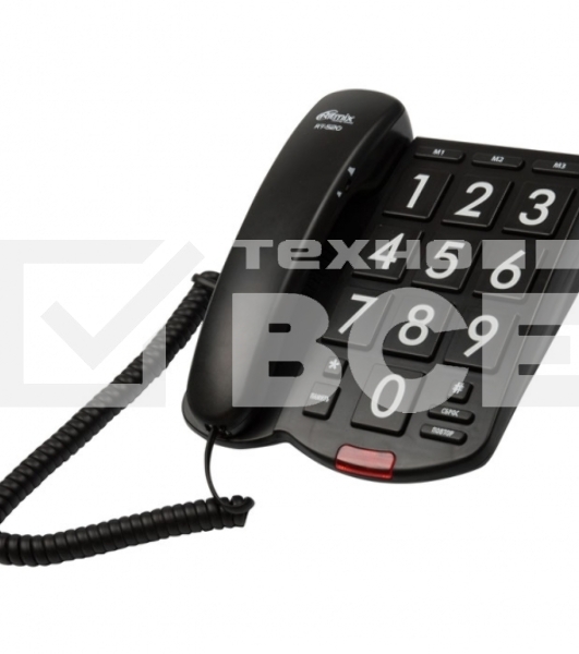 Телефон проводной Ritmix RT-520 черный