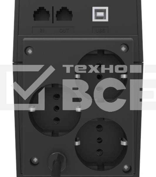 Источник бесперебойного питания Powercom Raptor RPT-600A EURO 360Вт 600ВА черный