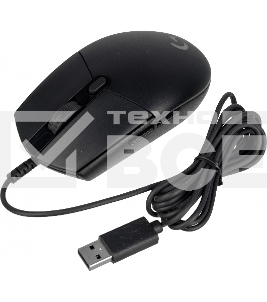 Мышь проводная Logitech G102 LIGHTSYNC черный, 8000 dpi, USB, кнопки - 6