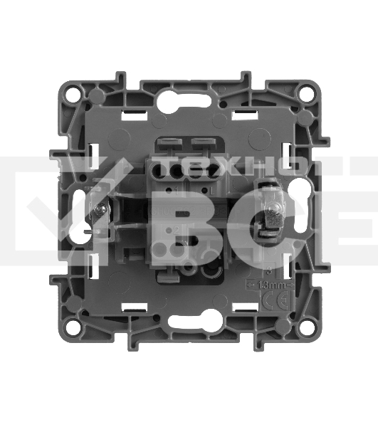 Переключатель одноклавишный, автоматические клеммы, Etika, 10AX, 250В~, алюминий