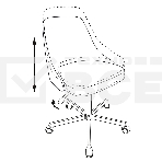 Кресло Бюрократ CH-340M бордовый Velvet 09 крестовина металл, фото2