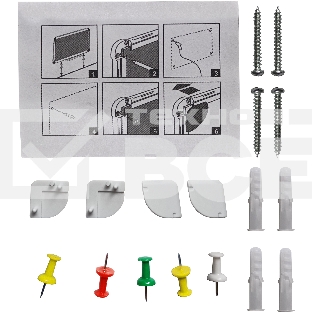 Доска офисная 654005-02 пробковая, 60х90см, 1 секция, 1 рабочая поверхность, алюминиевая рамка, карт