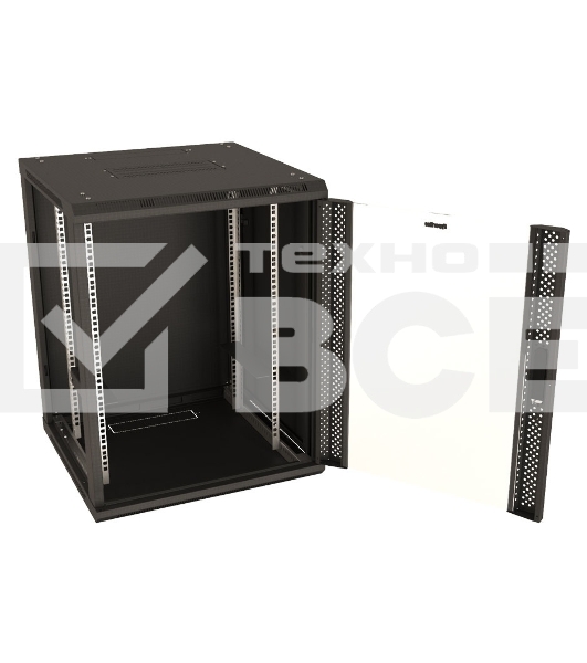 Шкаф настенный Hyperline TWB-1245-GP-RAL9004 19-дюймовый (19