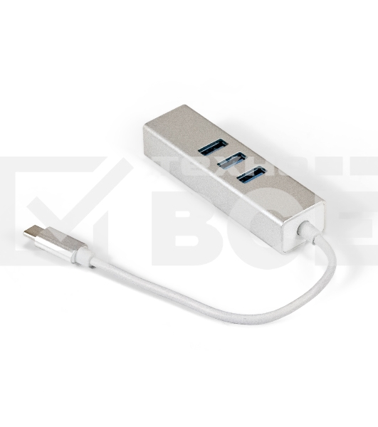 Кабель-адаптер ExeGate EXE-77C-45 (USB3.0 Type C --> 3xUSB3.0 + 1xRJ45 UTP 1000Mbps RLT8153)