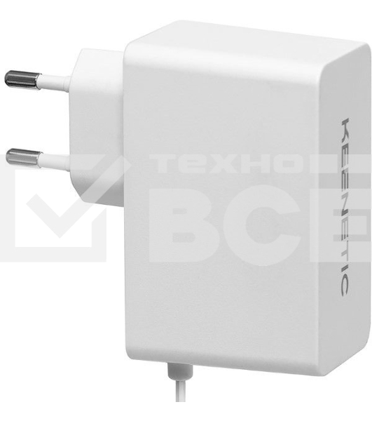 Адаптер питания KEENETIC/ Keenetic PA25 (KPS-1225) Адаптер питания от сети 100–240 В, постоянное выходное напряжение 12 V с током до 2,5 A, для Keenetic c напряжением питания 9 или 12 В и током до 2.5 А